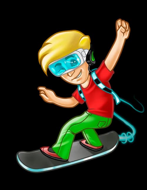 VR Eddie celebrating